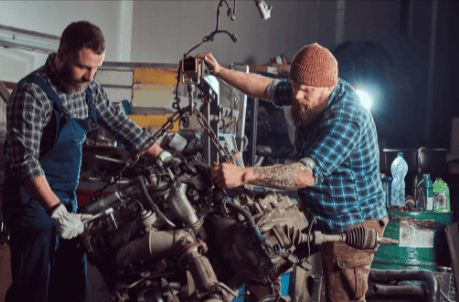 Skilled mechanic in Rockville MD from German Auto Repair LLC performing professional vehicle engine repair and diagnostics.